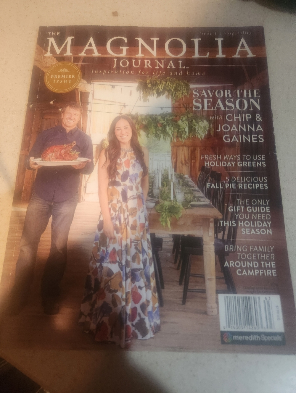 Magnolia Journal Holiday Issue Magazine - White/Brown Cover